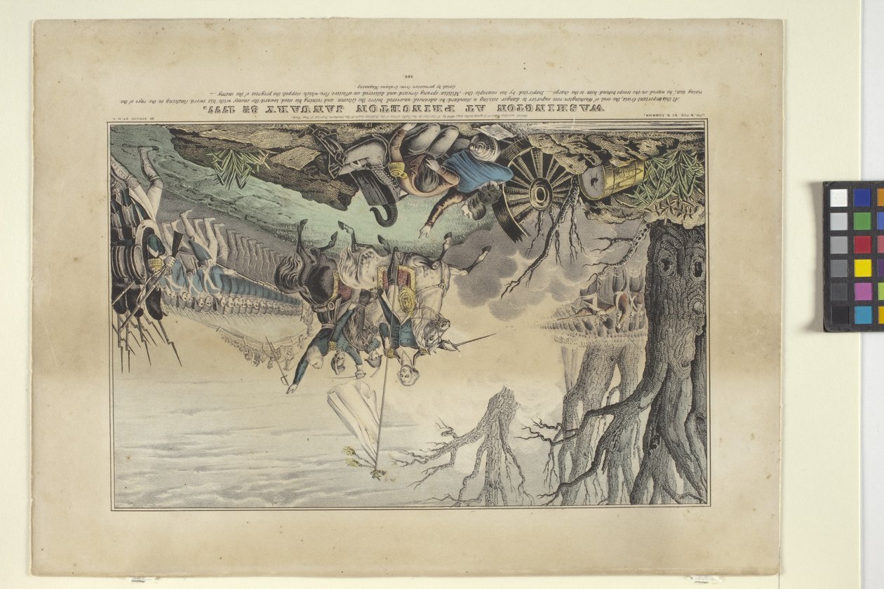 Washington i Princeton 30 januari 1777 (handfärgad litografi) av Nathaniel Currier