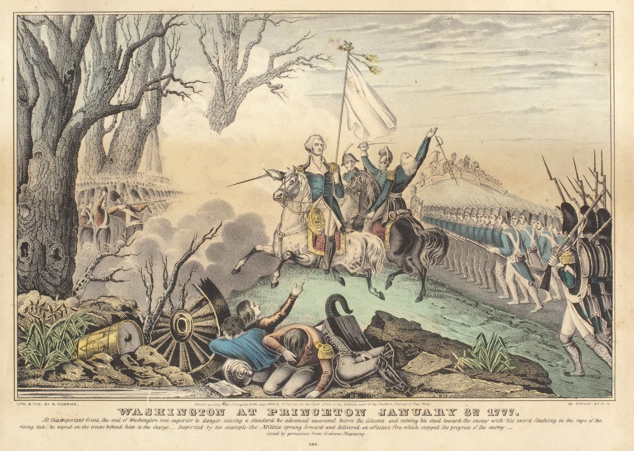 Washington i Princeton den 30 januari 1777 av Nathaniel Currier