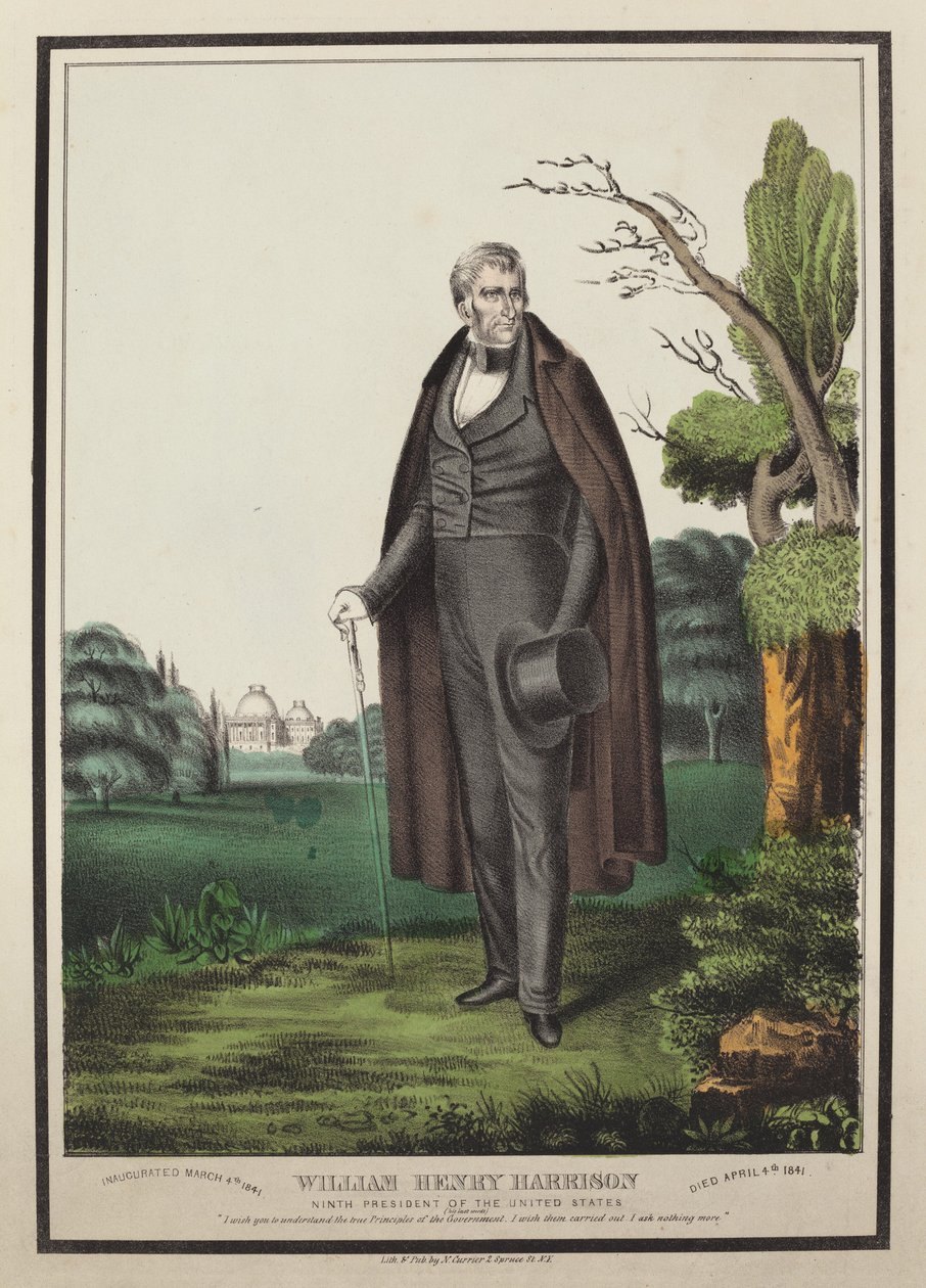 William Henry Harrison: USA:s nionde president av Nathaniel Currier