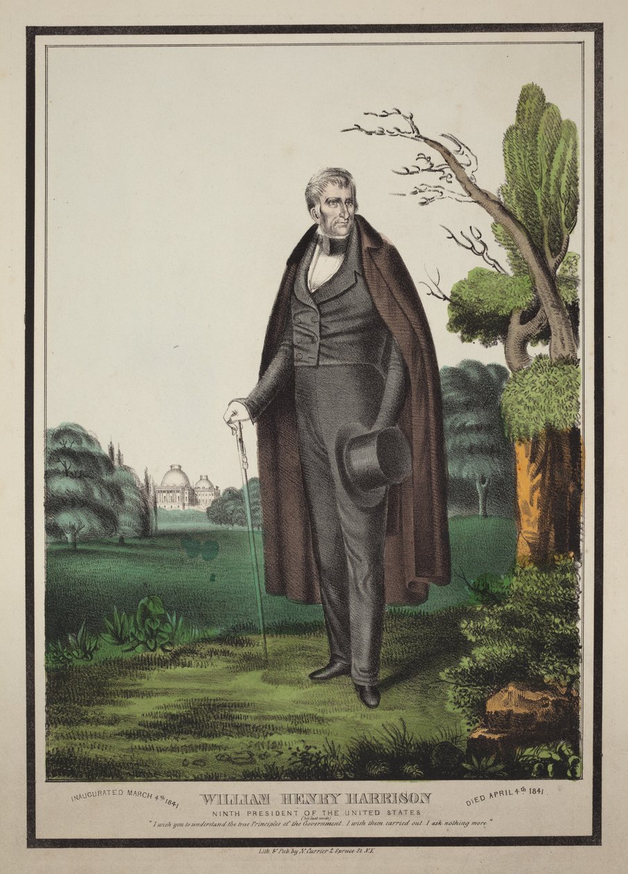 William Henry Harrison: Förenta staternas nionde president av Nathaniel Currier