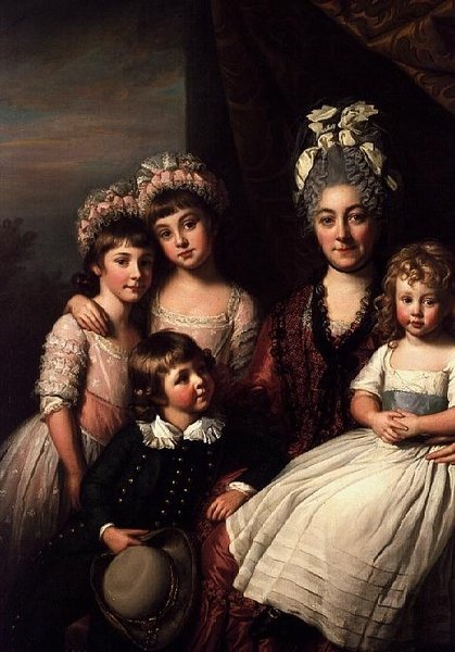 Lady Cooper med sin familj av Nathaniel Dance Holland