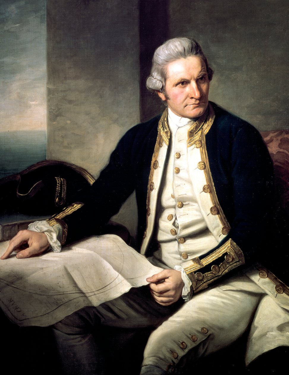 James Cook, engelsk upptäcktsresande, navigatör och hydrograf, 1775-1776 av Nathaniel Dance Holland