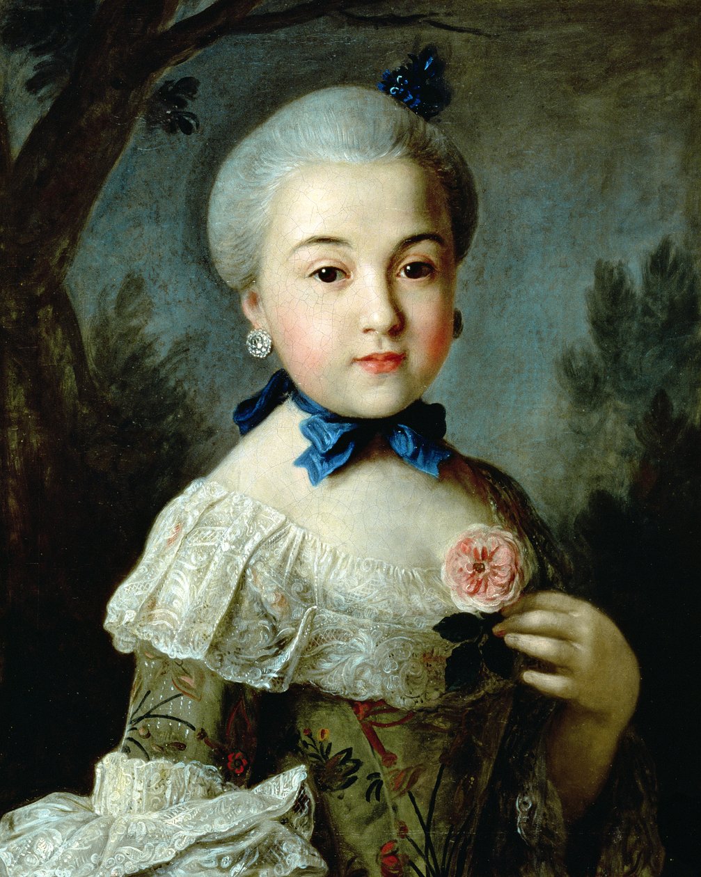 Porträtt av prinsessan Charlotte Sophia (1744-1818), hustru till kung Georg III, 1775 av Nathaniel Dance Holland