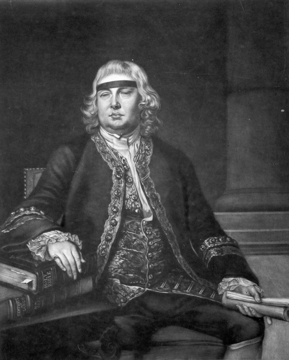 Sir John Fielding, graverad av James McArdell av Nathaniel Hone