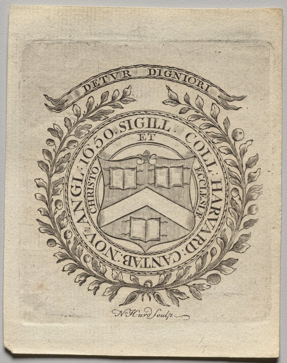 Bokskylt: Seal of Harvard College av Nathaniel Hurd