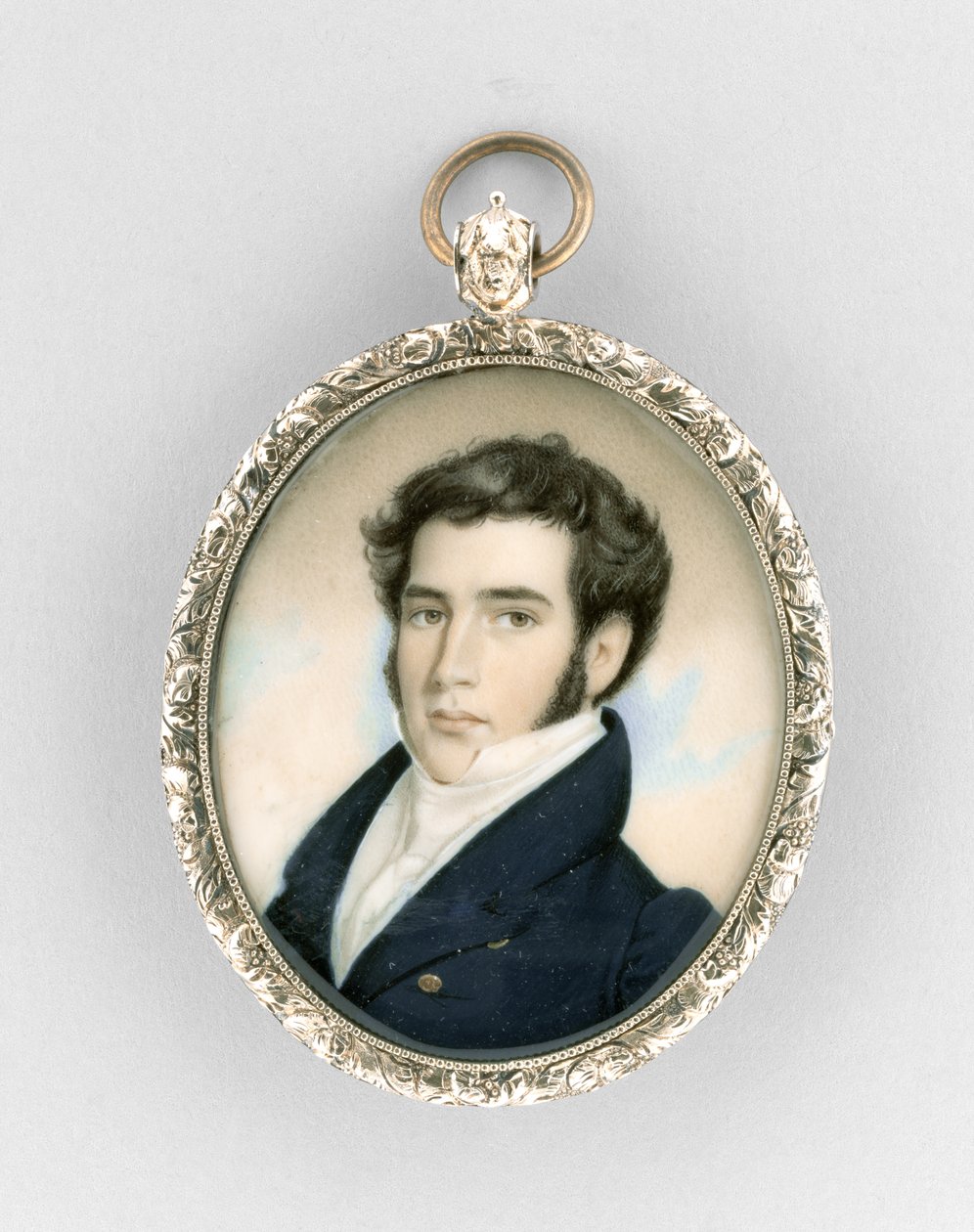 Porträtt av en man, ca 1825 (akvarell på elfenben av Nathaniel Jocelyn