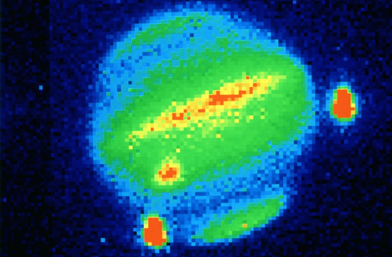 Comet Shoemaker-Levy, 1994. Nedslag med Jupiter 20 juli 1994. Sett från Kapstaden, Sydafrika. NASA fotografi. av National Aeronautics and Space Administration National Aeronautics and Space Administration