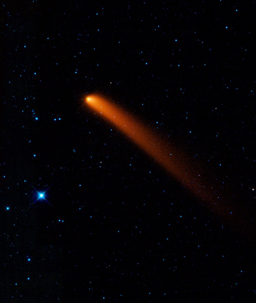 Infraröd bild av Comet Siding Spring (C2007 Q3) upptäckt 2007 av observatörer i Australien. Kredit NASA. Vetenskap Astronomi av National Aeronautics and Space Administration National Aeronautics and Space Administration
