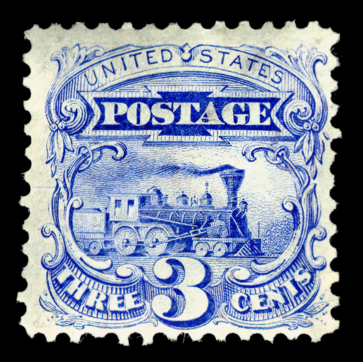 3c Steam Locomotive nyutgåva singel, 1875. av National Bank Note Company