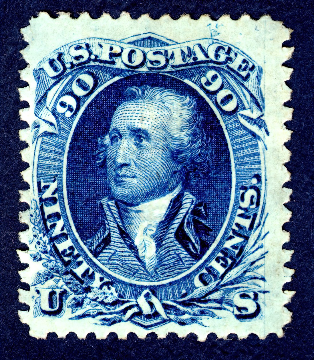 90c Washington F Grill singel, 1867-1868. av National Bank Note Company