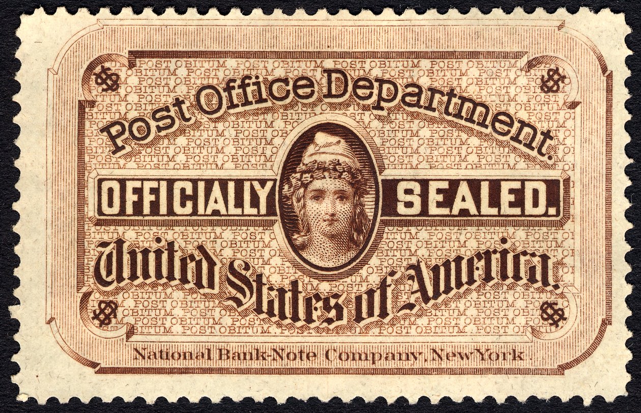 Postens sigill, 1877. av National Bank Note Company