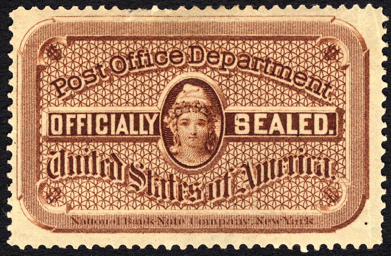 Postkontorets sigill, c. 1879. av National Bank Note Company