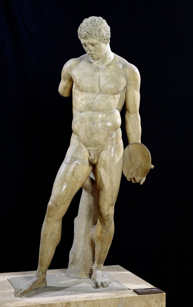 Discophoros, kopia av ett klassiskt grekiskt original (marmor) av Naukydes II
