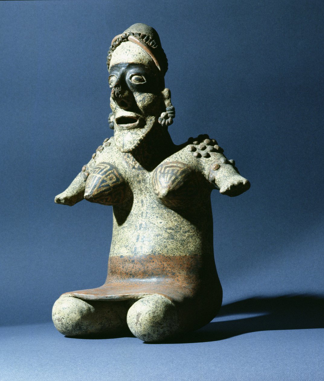 Kvinnlig statyett från Nayarit, Mexiko, 300 BC - 500 AD (keramik) av Nayarit