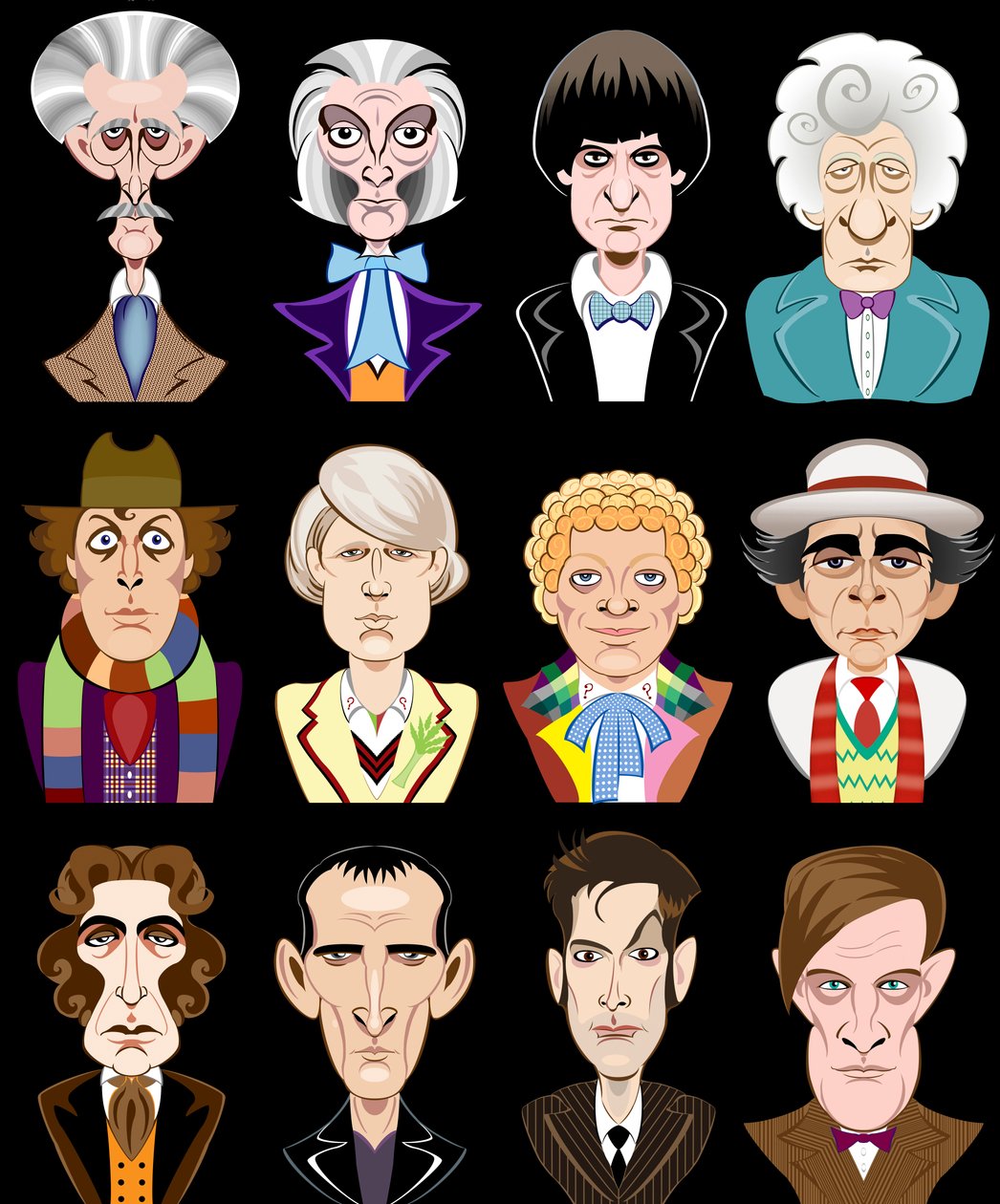 Skådespelare från BBC:s tv-serie Doctor Who (1963-2013) av Neale Osborne