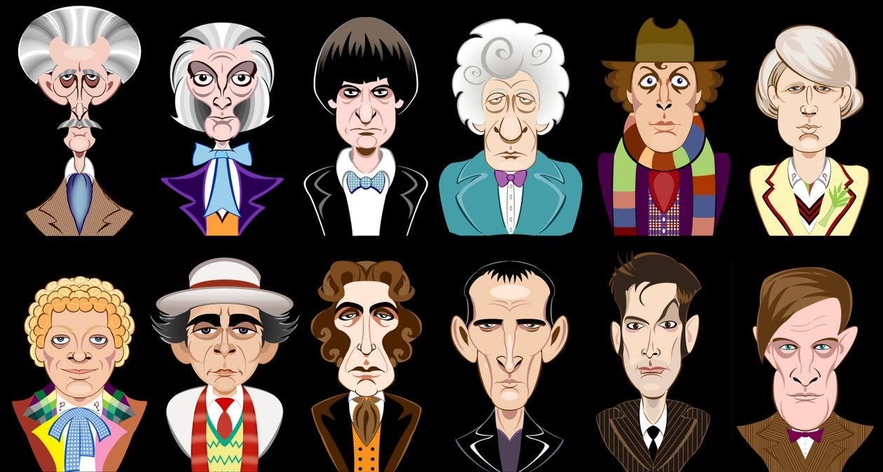 Skådespelare från BBC:s tv-serie Doctor Who (1963-2013) av Neale Osborne