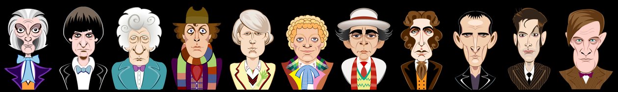 Skådespelare från BBC:s tv-serie Doctor Who (1963-2013) av Neale Osborne