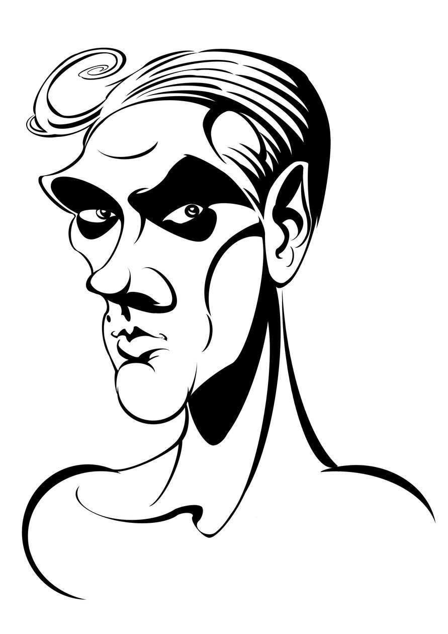 Adam Cooper, brittisk dansare, renodlad version av en svartvitt filbild av Neale Osborne