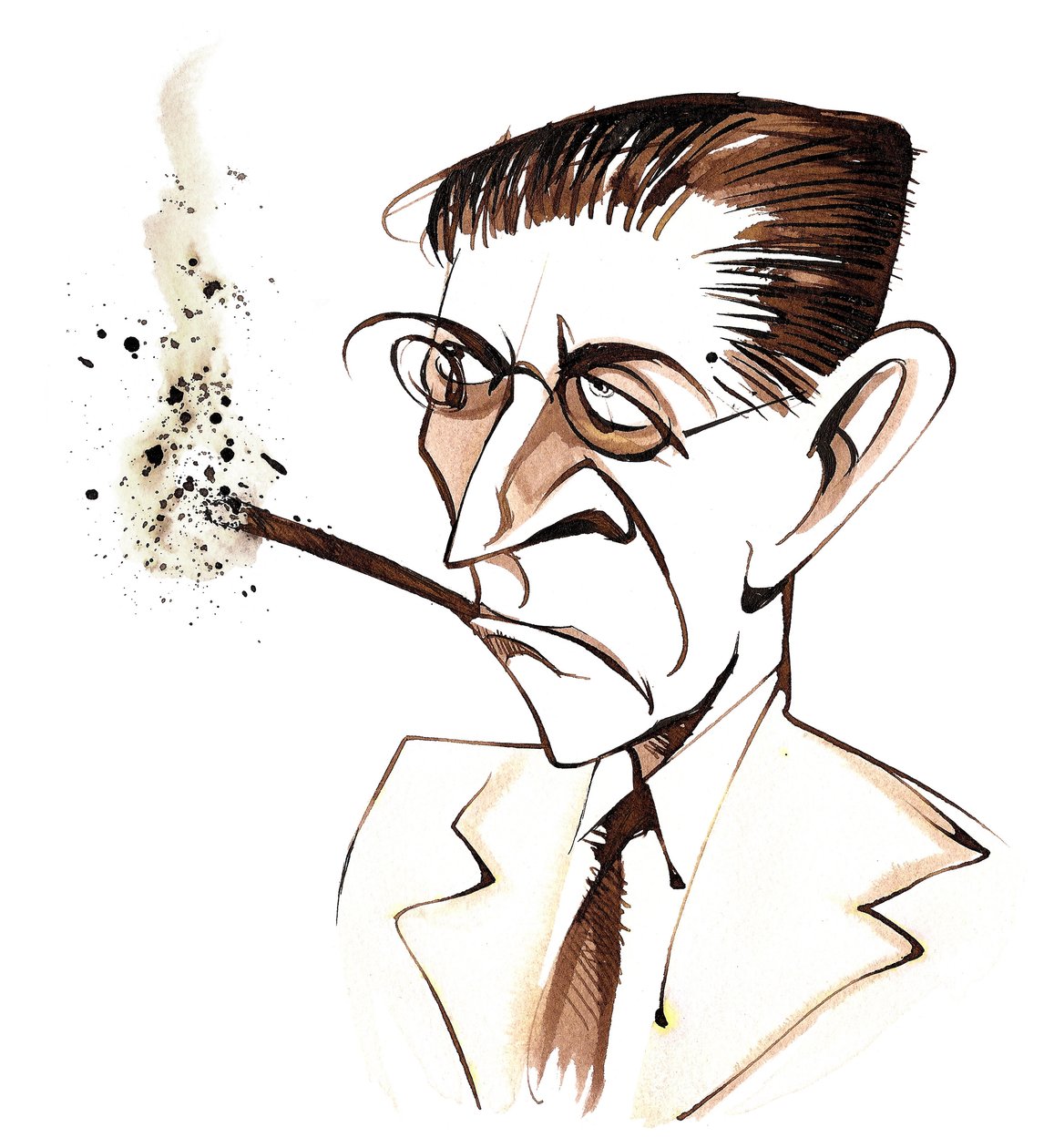 Alexander Zemlinsky, österrikisk född kompositör och dirigent, (1871 - 1942) karikatyr av Neale Osborne