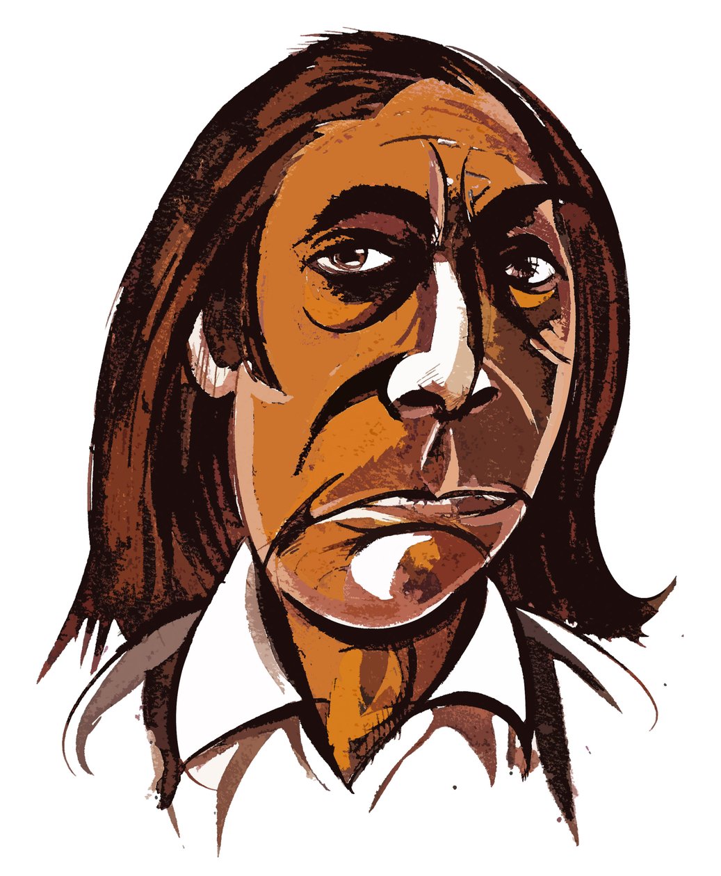 Alfred Schnittke - karikatyr i färg av Neale Osborne