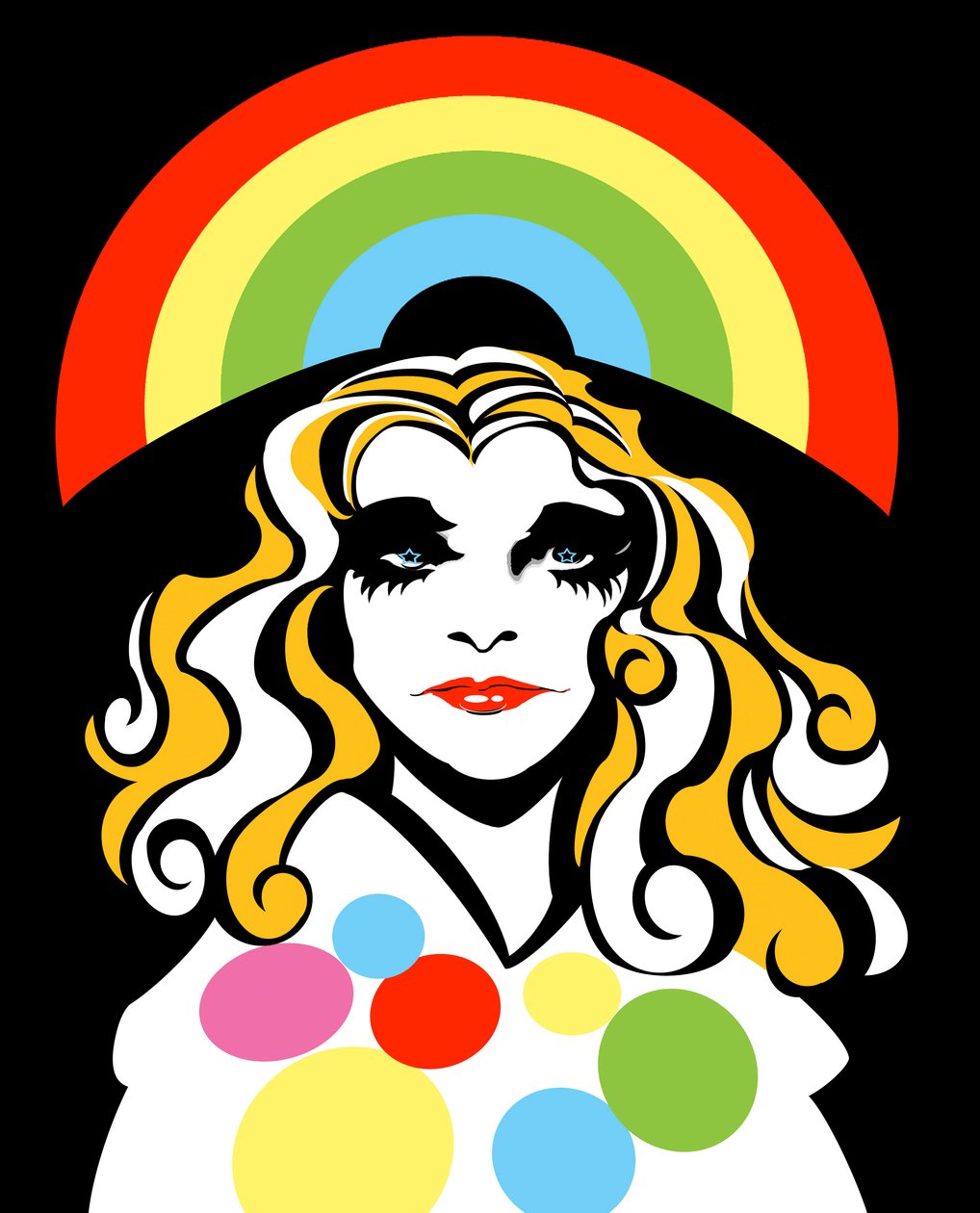 Alison Goldfrapp, engelsk popsångerska, färggrafisk karikatyr, 2010 av Neale Osborne av Neale Osborne