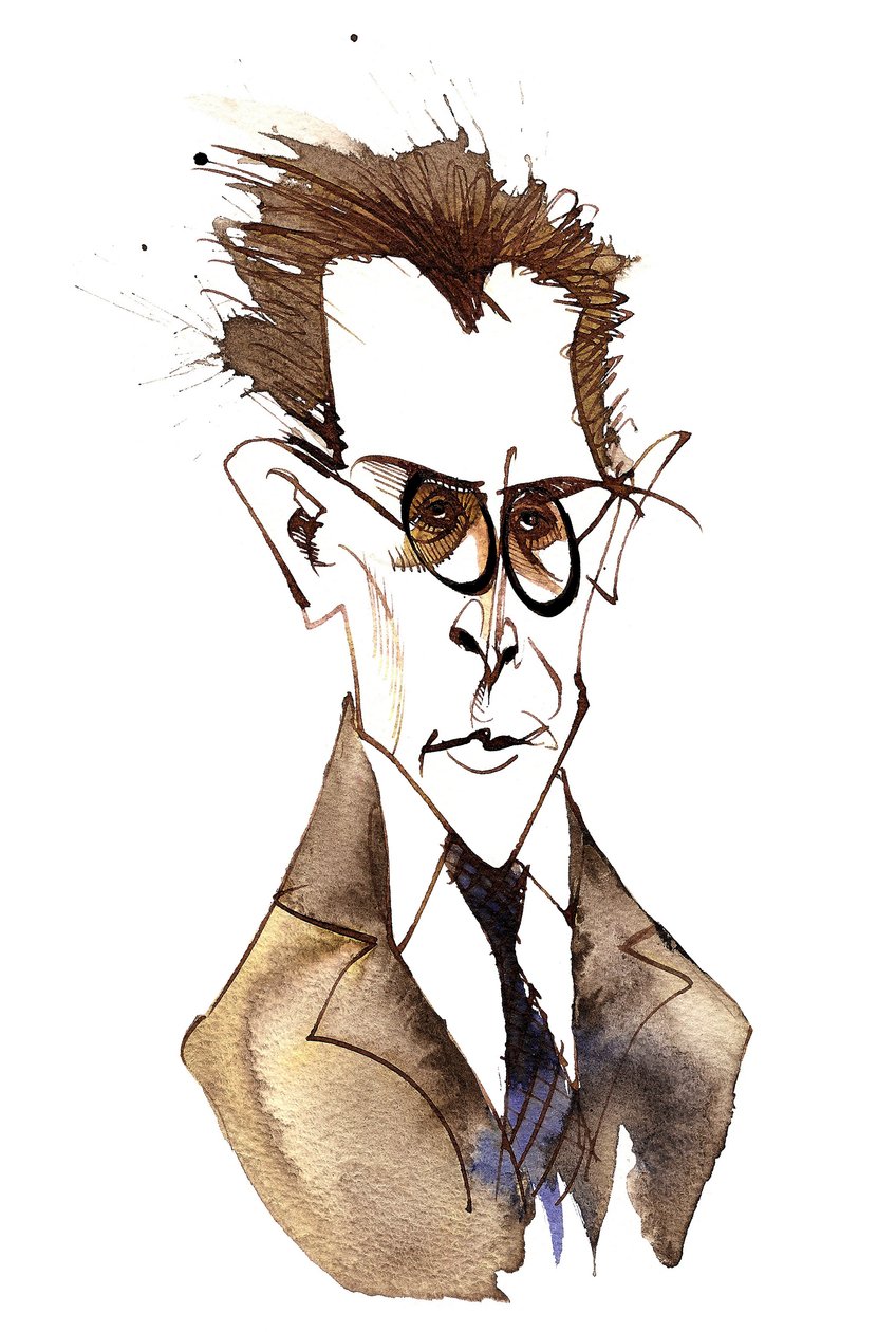 Anton von Webern, österrikisk kompositör (1883-1945); karikatyr av Neale Osborne