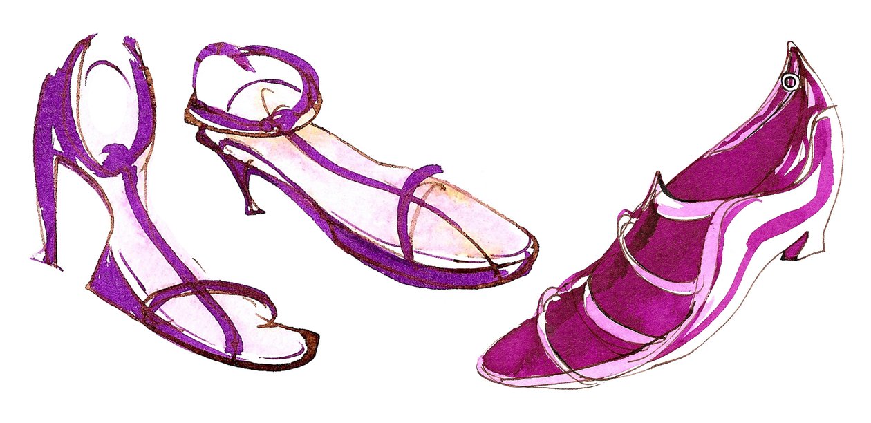 Diverse sandaler - illustration av Neale Osborne