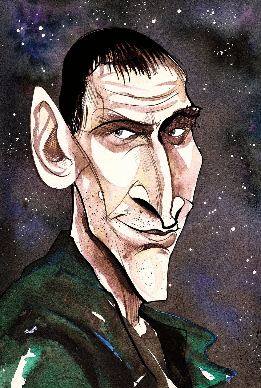 Christopher Eccleston som Doctor Who i BBCs tv-serie med samma namn av Neale Osborne