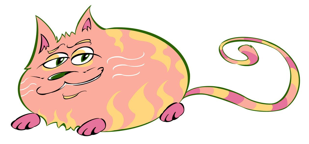 Curvy Cat - karikatyr av Neale Osborne