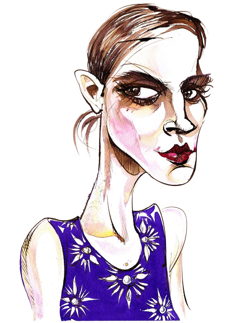 Emma Watson - karikatyr av Neale Osborne