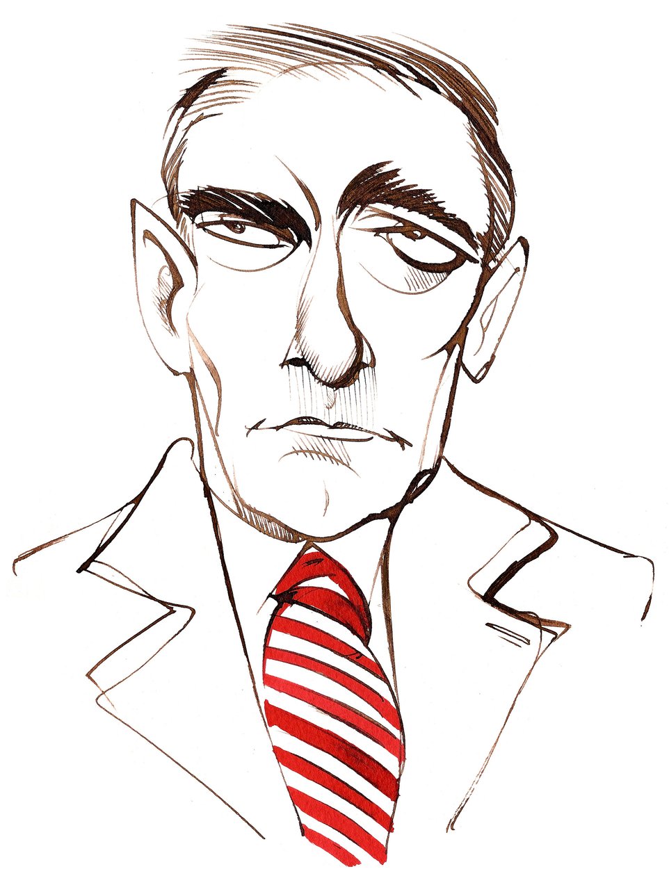 Karol Szymanowski, ukrainskfödd polsk kompositör och pianist, (1882 - 1937), karikatyr av Neale Osborne