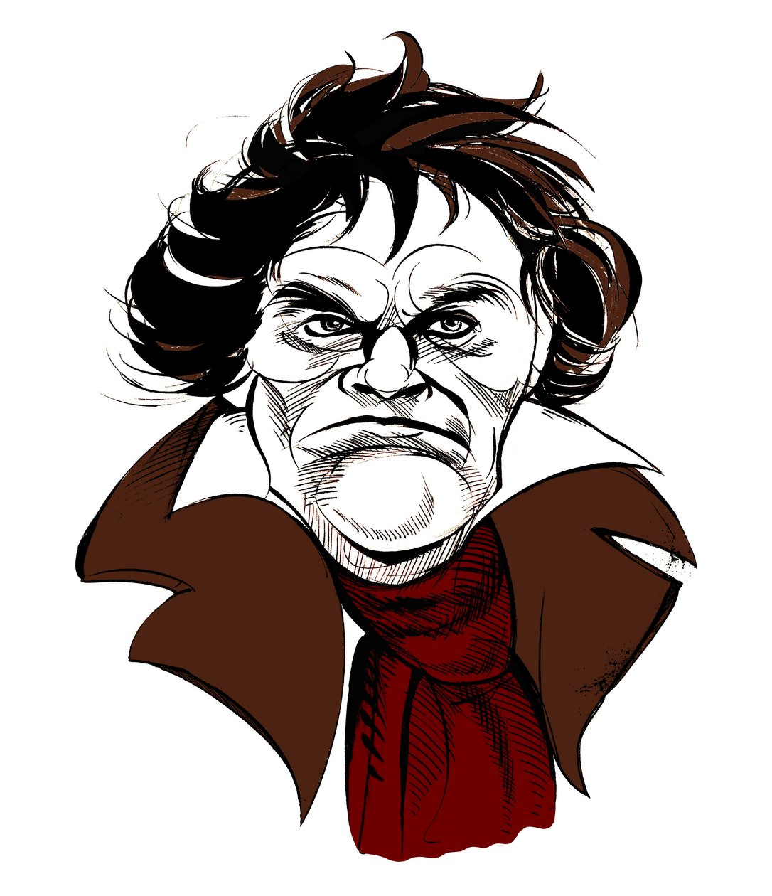 Ludwig van Beethoven, tysk kompositör, 17 december 1770-26 mars 1827 av Neale Osborne