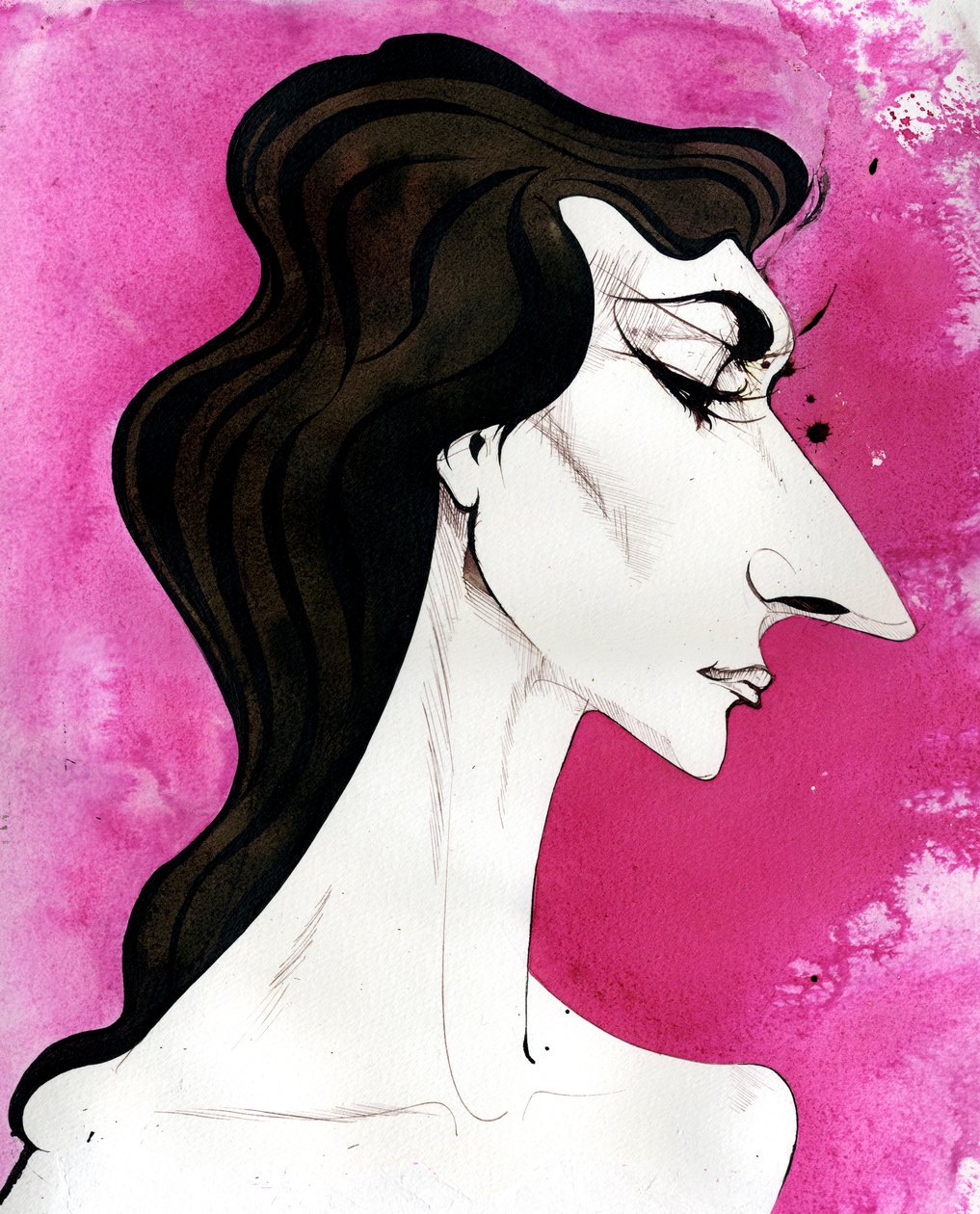 Maria Callas - karikatyr av den amerikanskfödda grekiska operasångerskan (sopran) av Neale Osborne