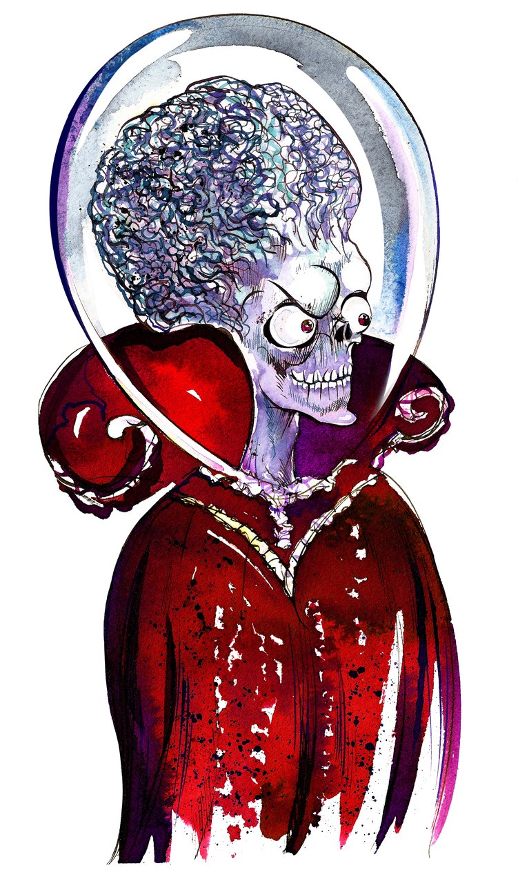 Marsledare från 1996 sci-fi-filmen Mars Attacks! av Neale Osborne
