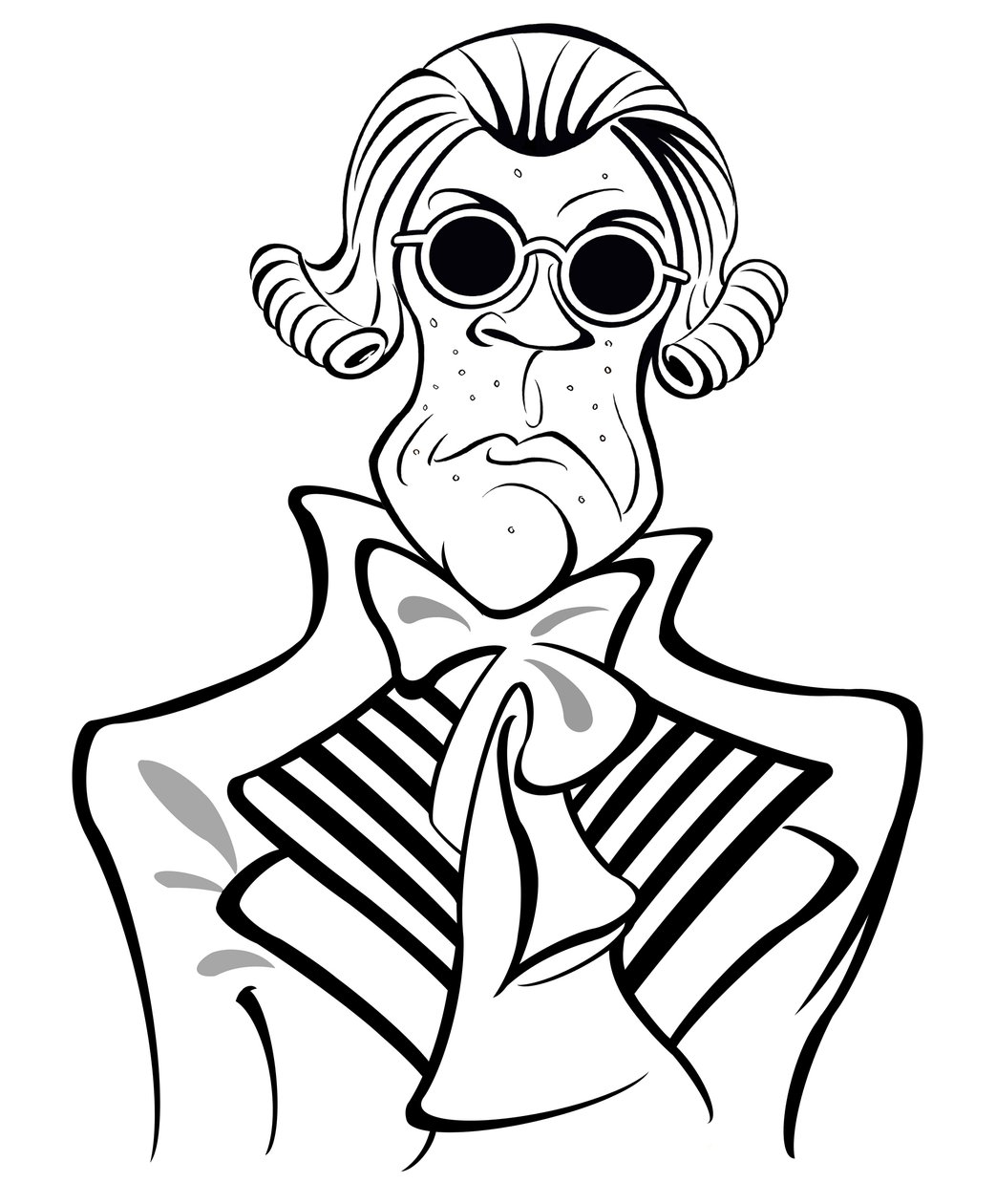 Maximilien Robespierre, 2019 (bläck och digitalt) av Neale Osborne