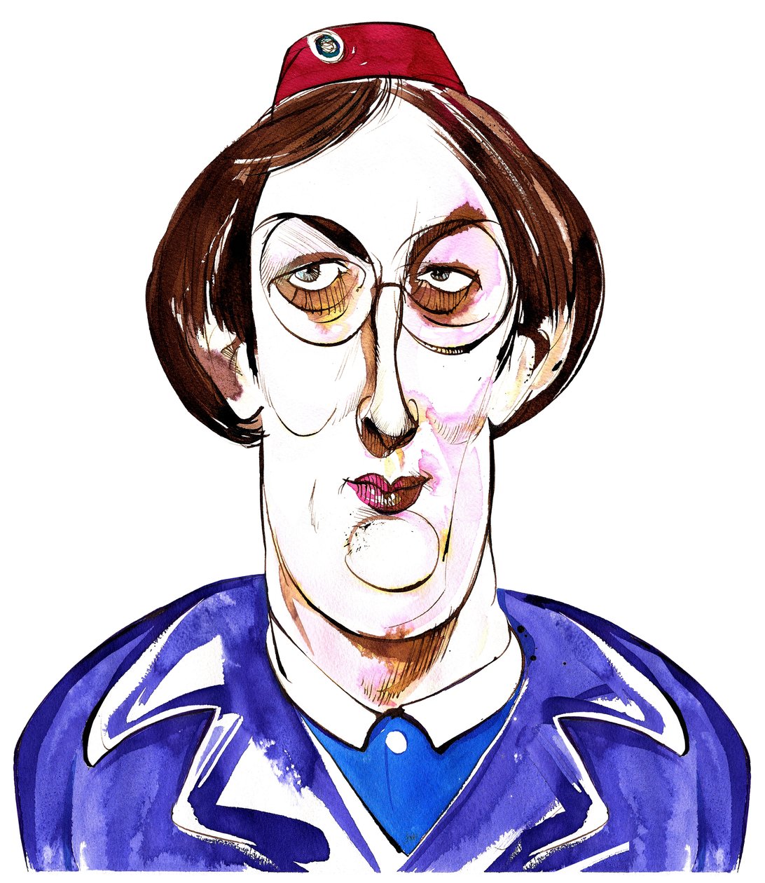 Miranda Hart - karikerad som Chummy från BBCs dramaserie Call the Midwife av Neale Osborne