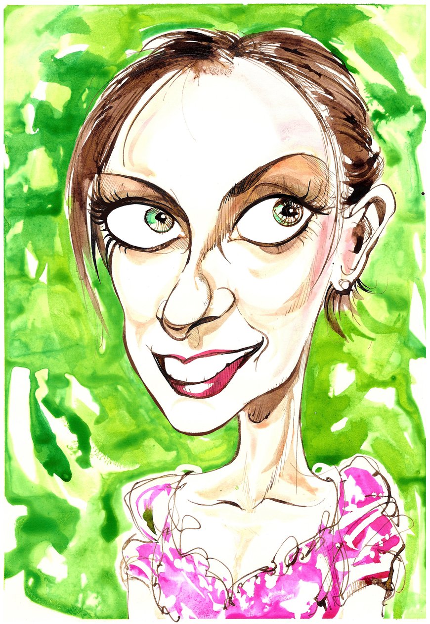 Natalie Dessay - karikatyr av Neale Osborne