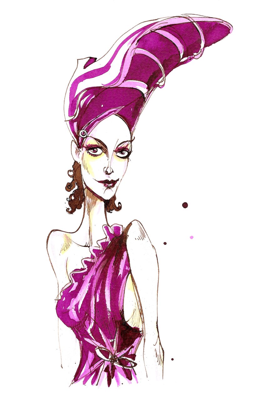 Lila sandalhatt: från en serie inspirerad av Elsa Schiaparelli skoformad hatt av Neale Osborne