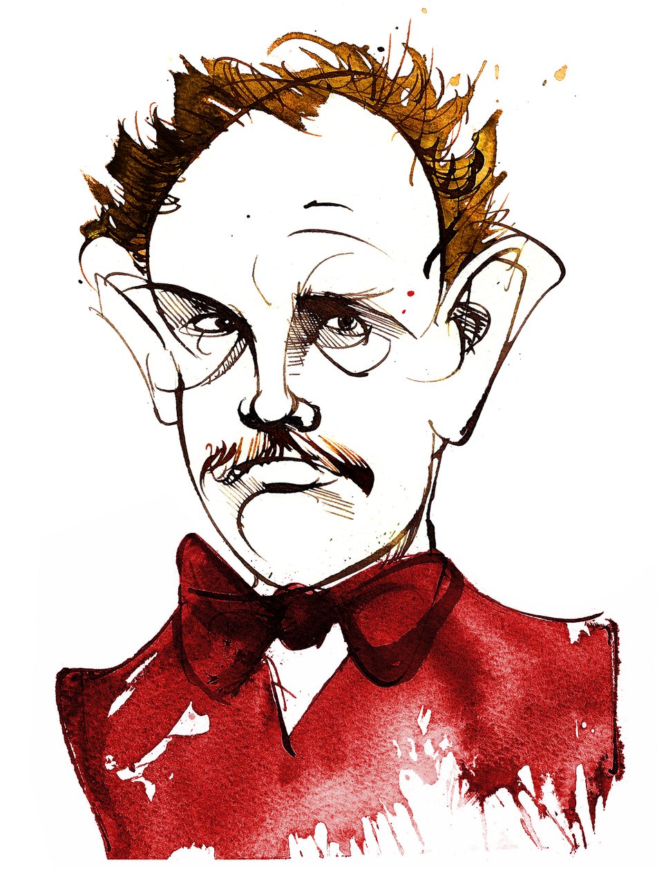 Richard Strauss, tysk kompositör och dirigent (1864-1949); karikatyr av Neale Osborne