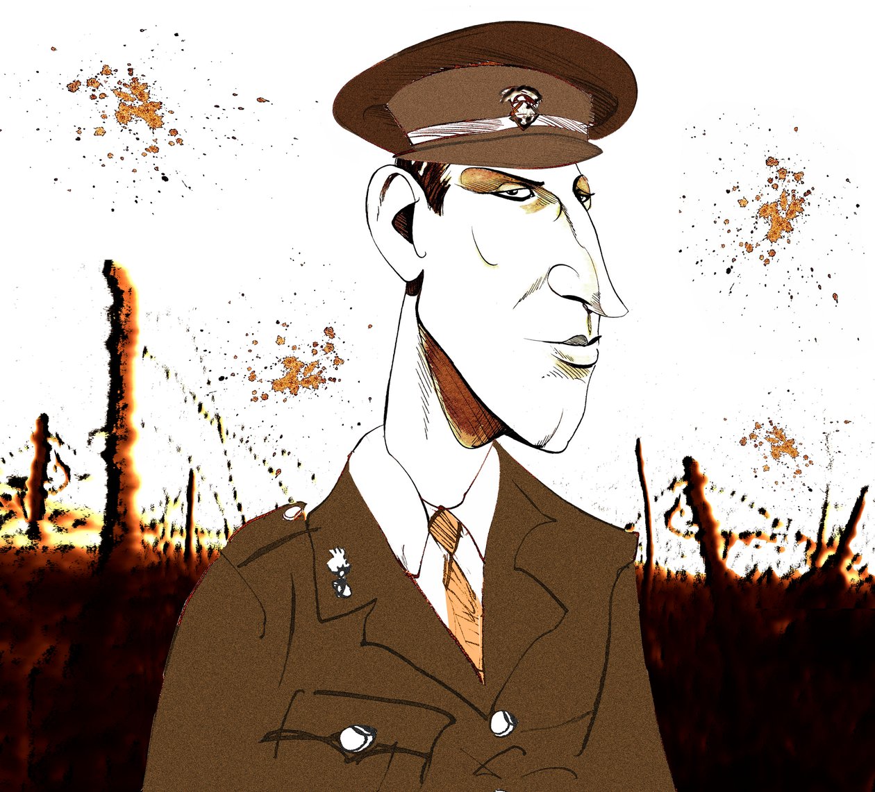 Siegfried Sassoon, engelsk poet och romanförfattare, 1886-1967 av Neale Osborne
