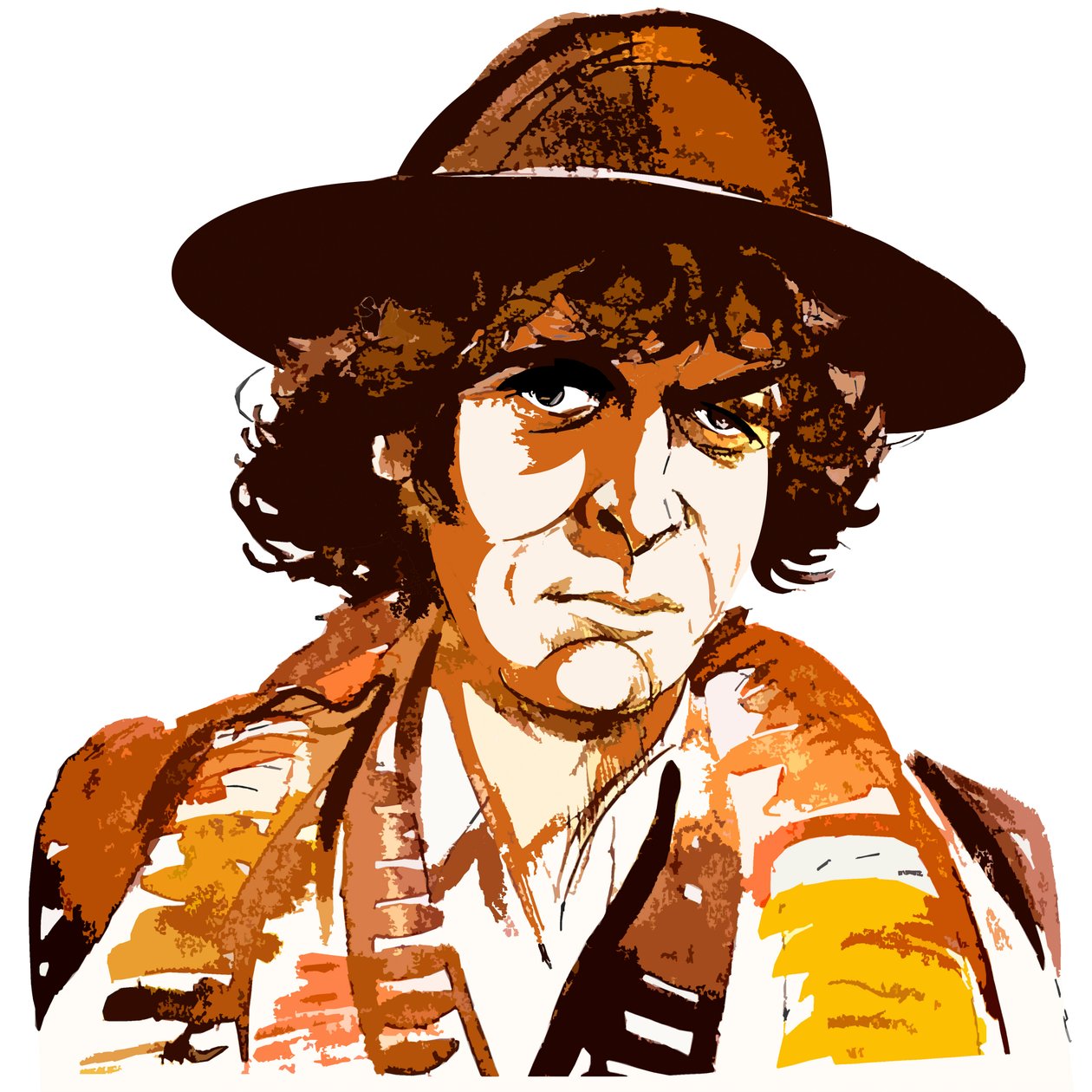 Tom Baker som Doctor Who av Neale Osborne