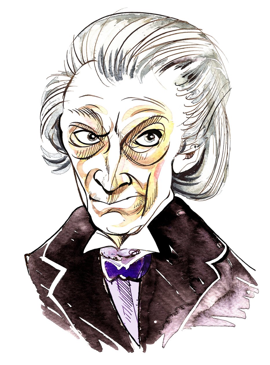 William Hartnell som Doctor Who i BBCs tv-serie med samma namn av Neale Osborne