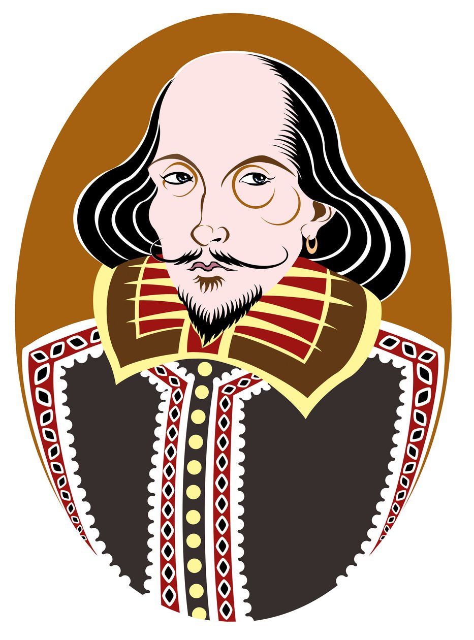 William Shakespeare, engelsk poet och dramatiker döpt 26 april 1564 - 23 april 1616 av Neale Osborne