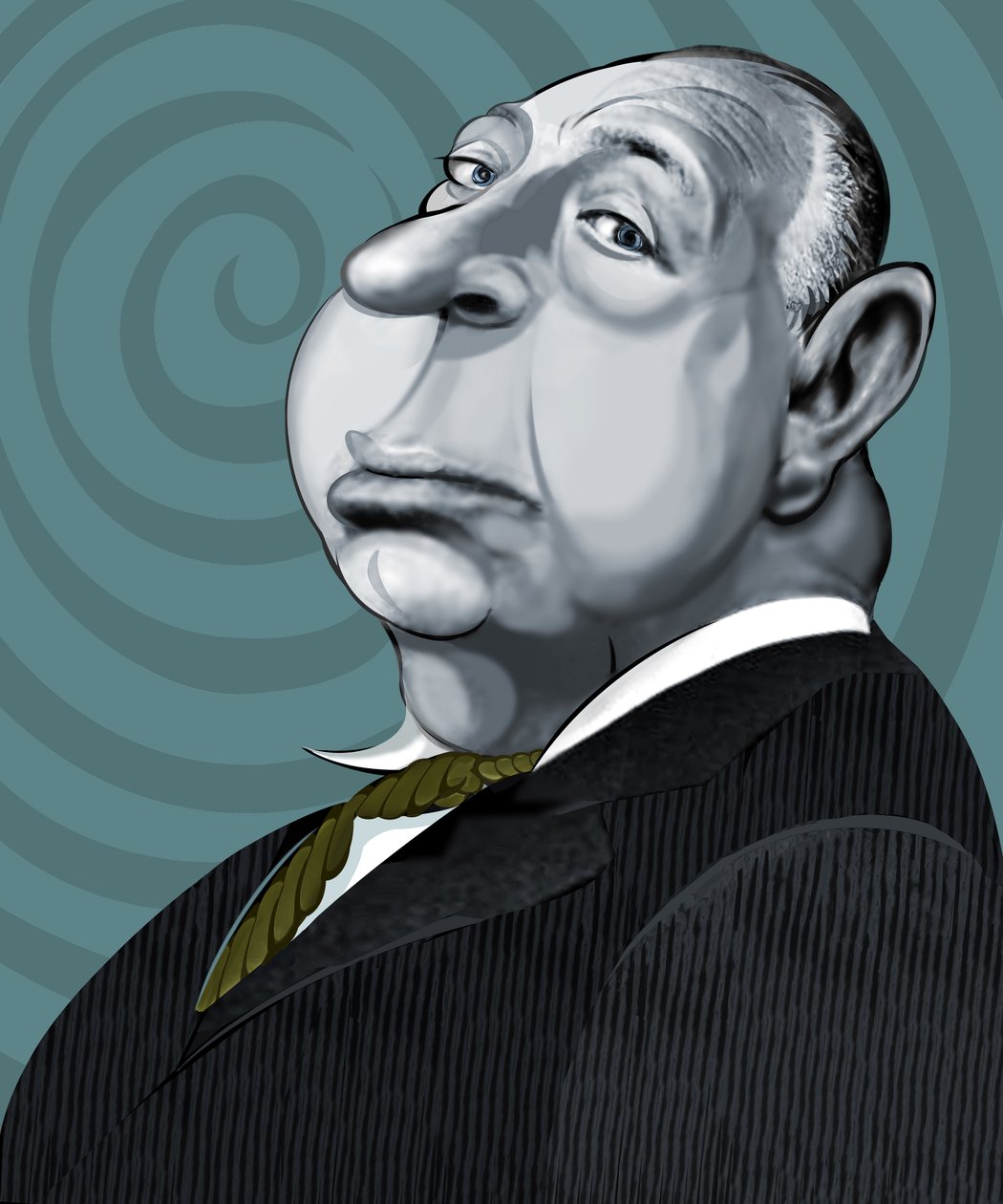 Alfred Hitchcock, 2022 (digitalt) av Neale Osborne