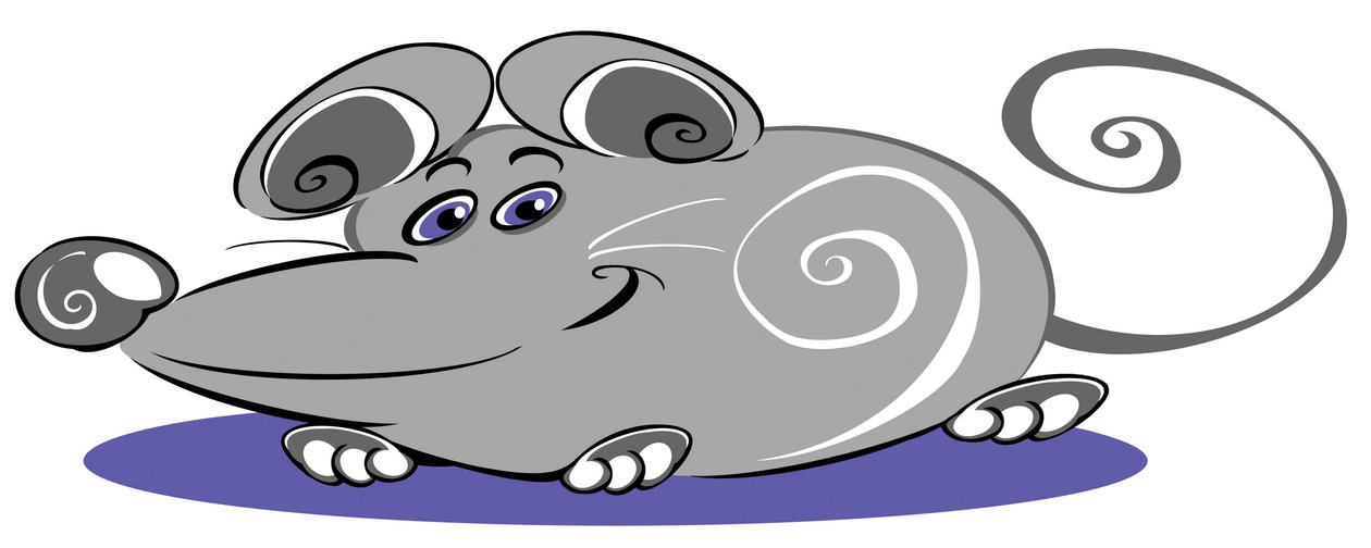 Curly Mouse - tecknad film av Neale Osborne