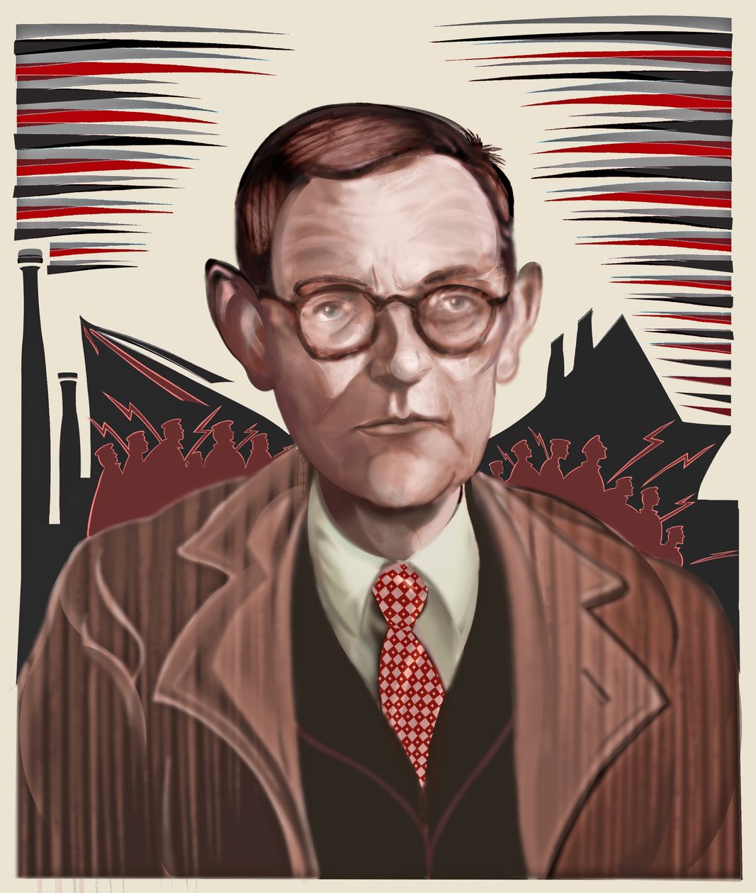 Dmitrij Sjostakovitj, 2021 (digital) av Neale Osborne
