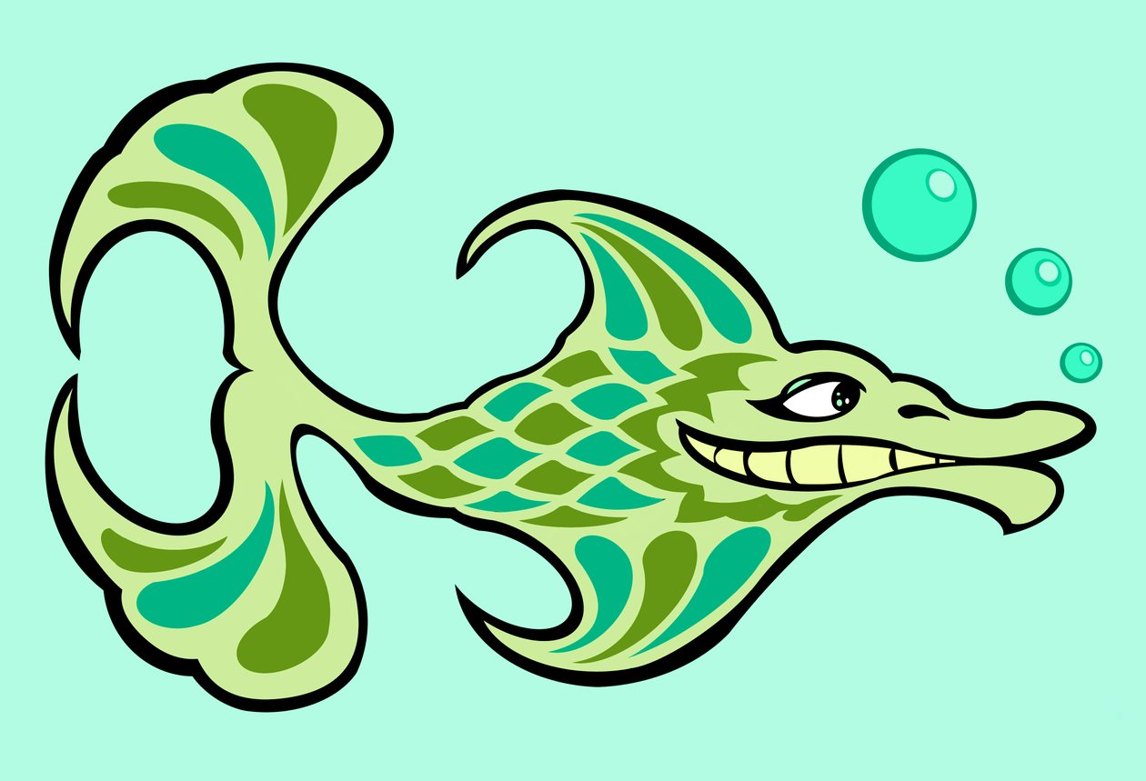 Rolig fisk, 2023 (digital) av Neale Osborne