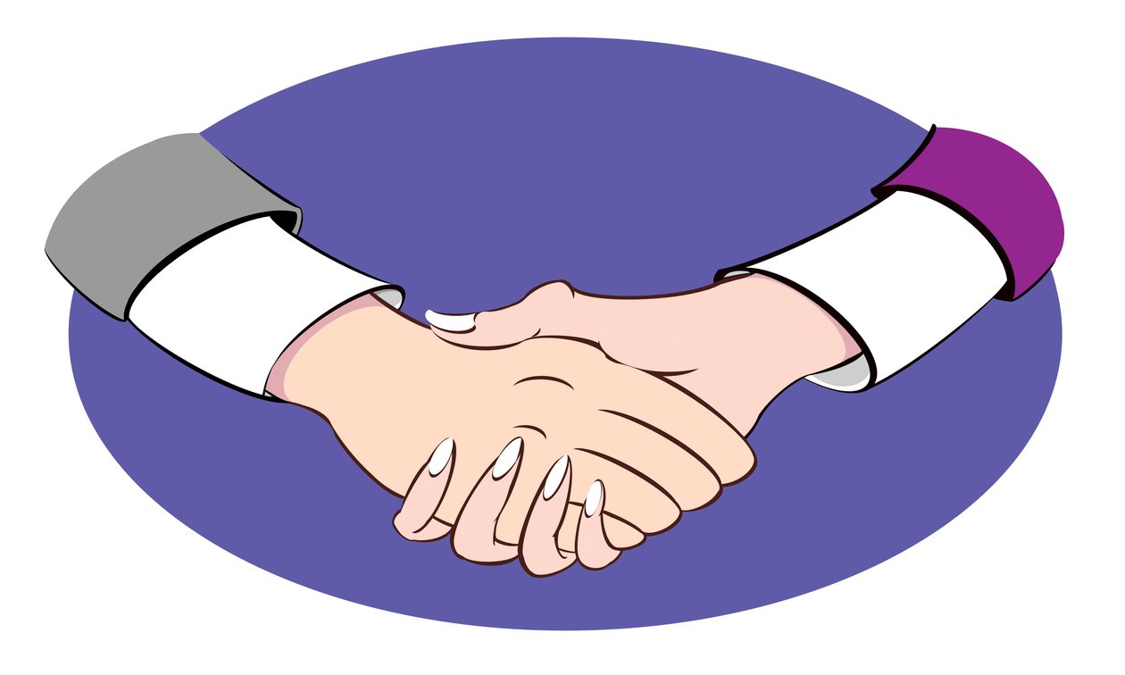 Handslag - illustration av Neale Osborne