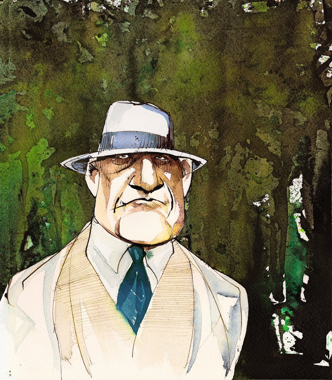 Jean Sibelius, karcierad som en äldre man av Neale Osborne
