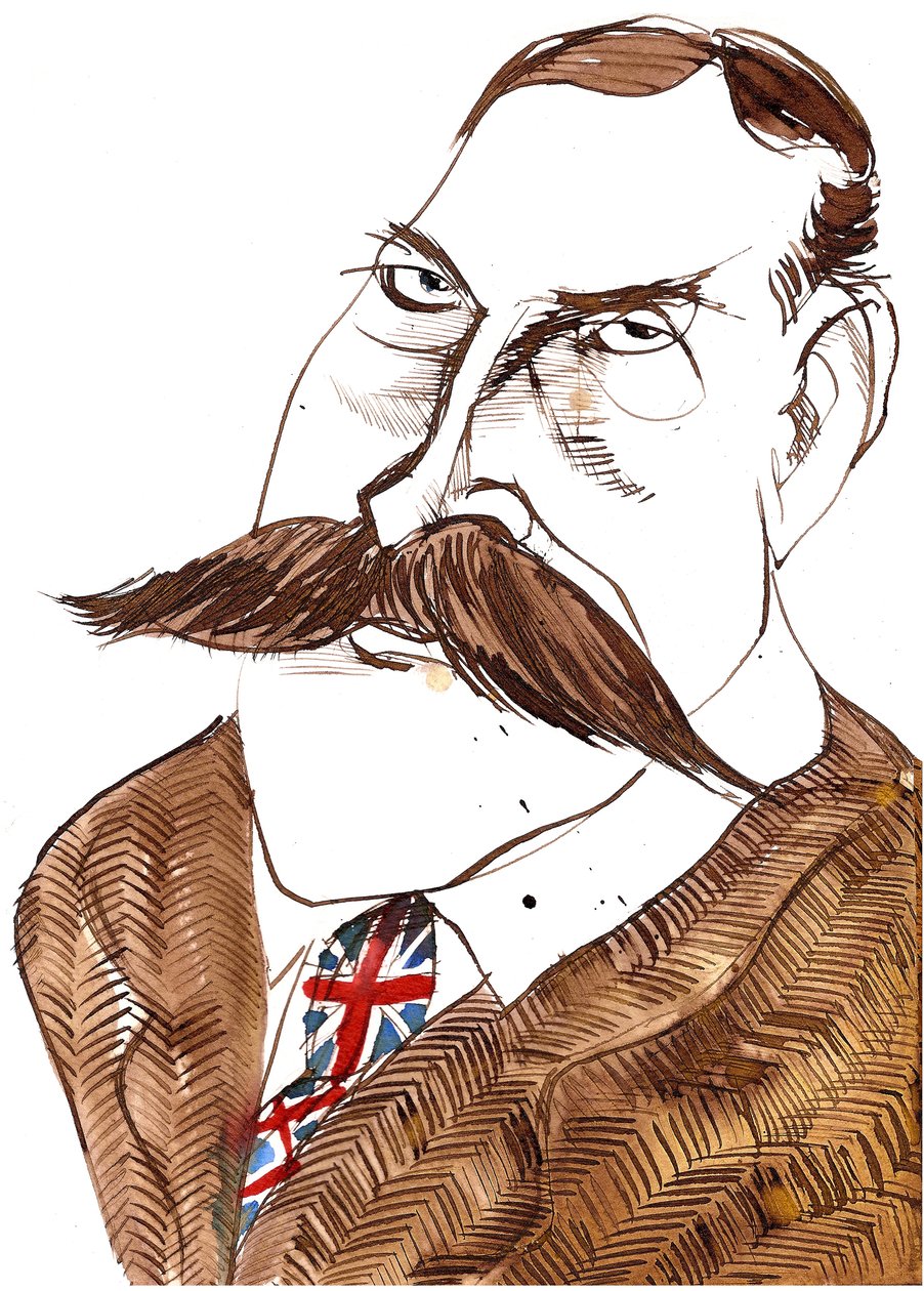 Sir Edward Elgar, 2022 (bläck) av Neale Osborne